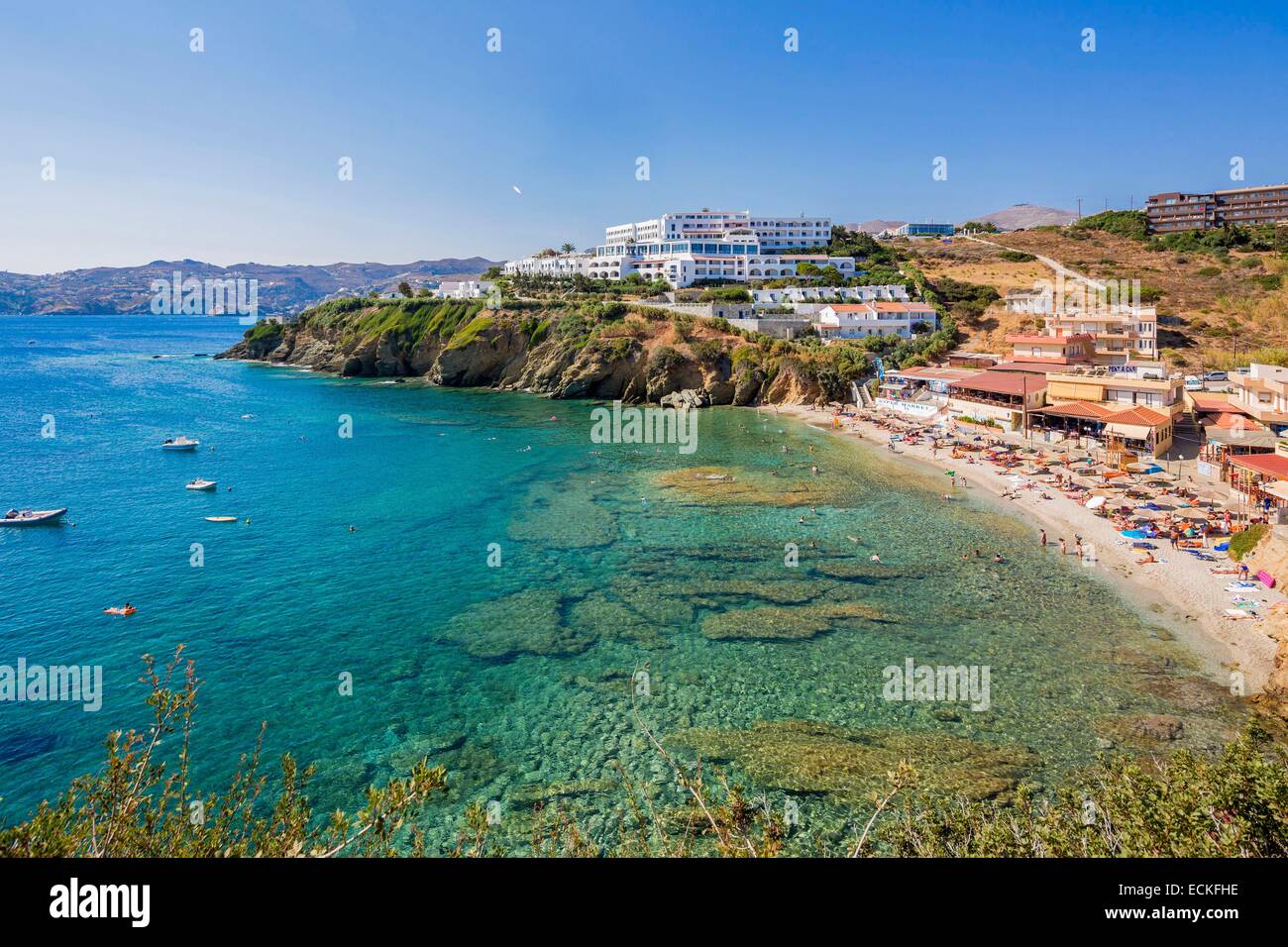 La Grecia Creta Heraklion Distretto Villaggio Di Agia