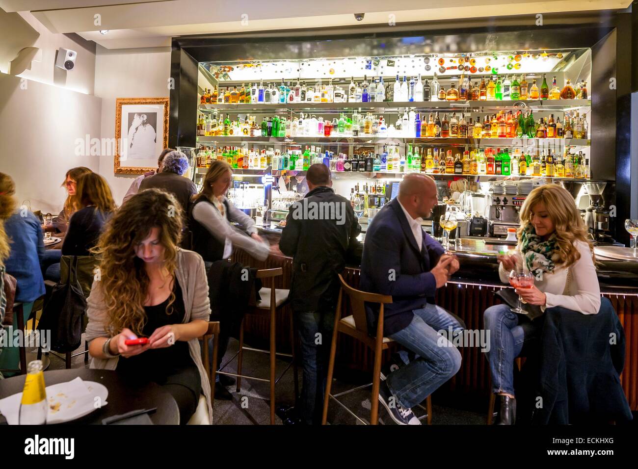 Isole Baleari Spagna, Mallorca, Palma de Mallorca, ristorante e cocktail bar aperto nel 2010 Nicolas Foto Stock Isole Baleari Spagna, Mallorca, Palma de Mallorca, ristorante e cocktail bar aperto nel 2010 Nicolas Foto Stock