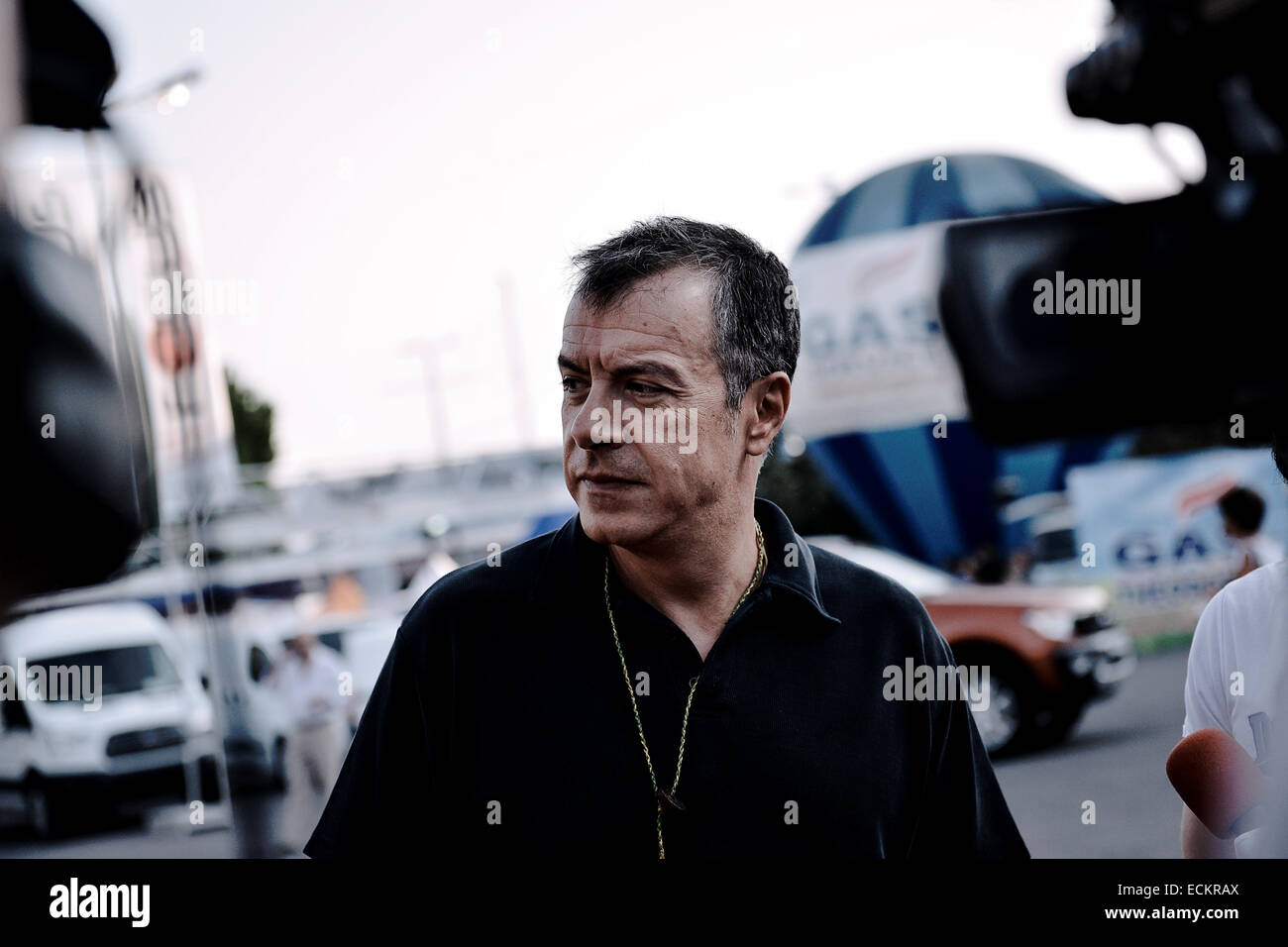 Il leader del greco partito politico 'fiume', Stavros Theodorakis Foto Stock