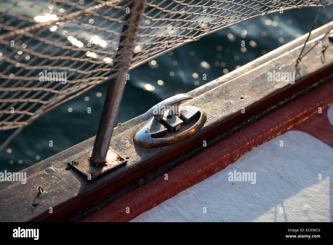 Mare ​​voyage su uno yacht in una giornata di sole. Foto Stock