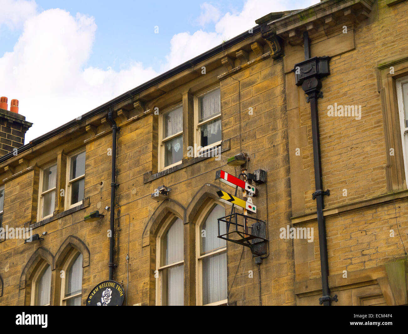 La Stazione Ferroviaria di Yorkshire cittadina termale di Ilkley Foto Stock
