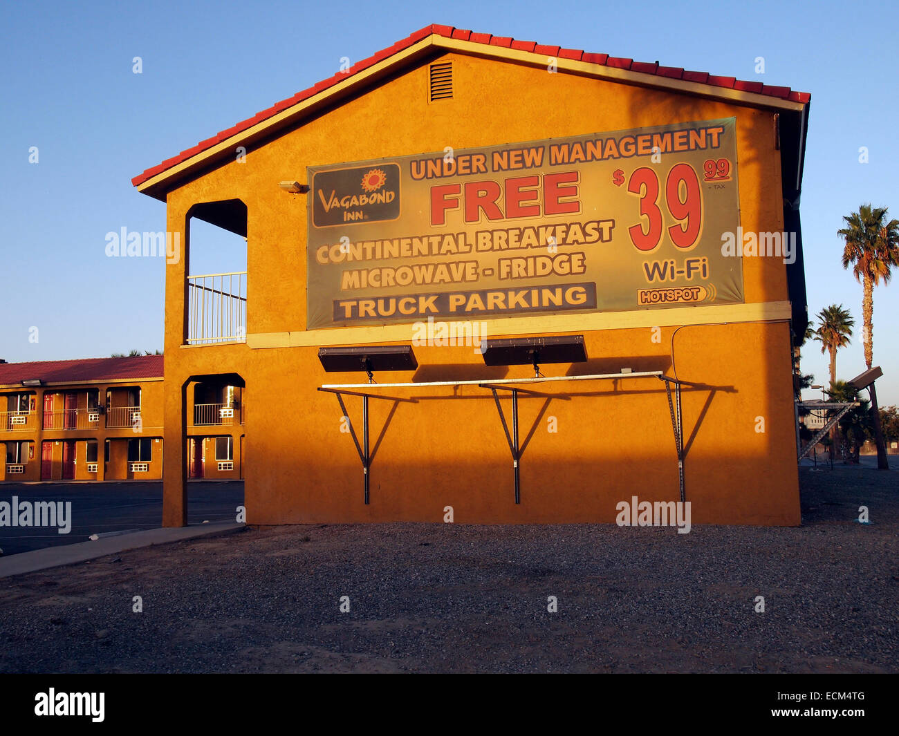Vagabond Inn motel, Buttonwillow, San Joaquin Valley, California, Foto Stock