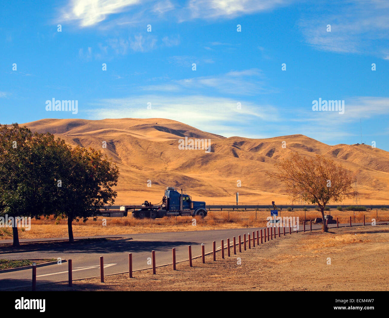 Sosta lungo la Interstate 5 in California, Foto Stock