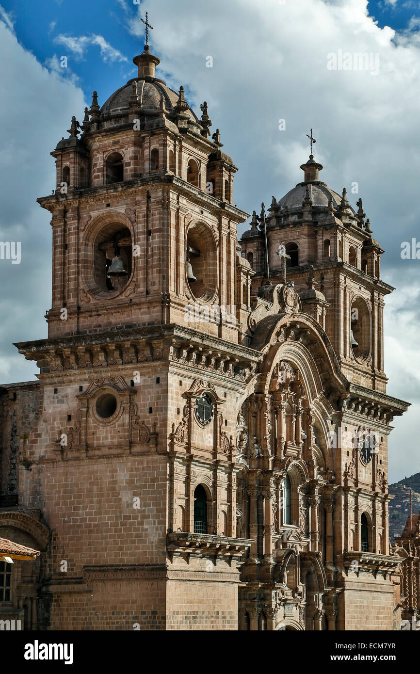 La Compania de Jesus (la Compagnia di Gesù) Chiesa, Cusco, Perù Foto Stock