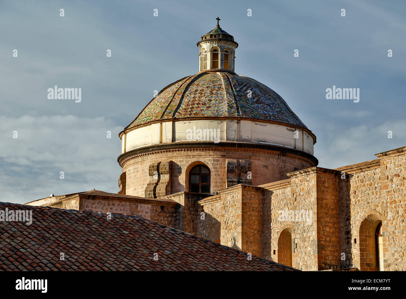 Dome, La Compania de Jesus (la Compagnia di Gesù) Chiesa, Cusco, Perù Foto Stock