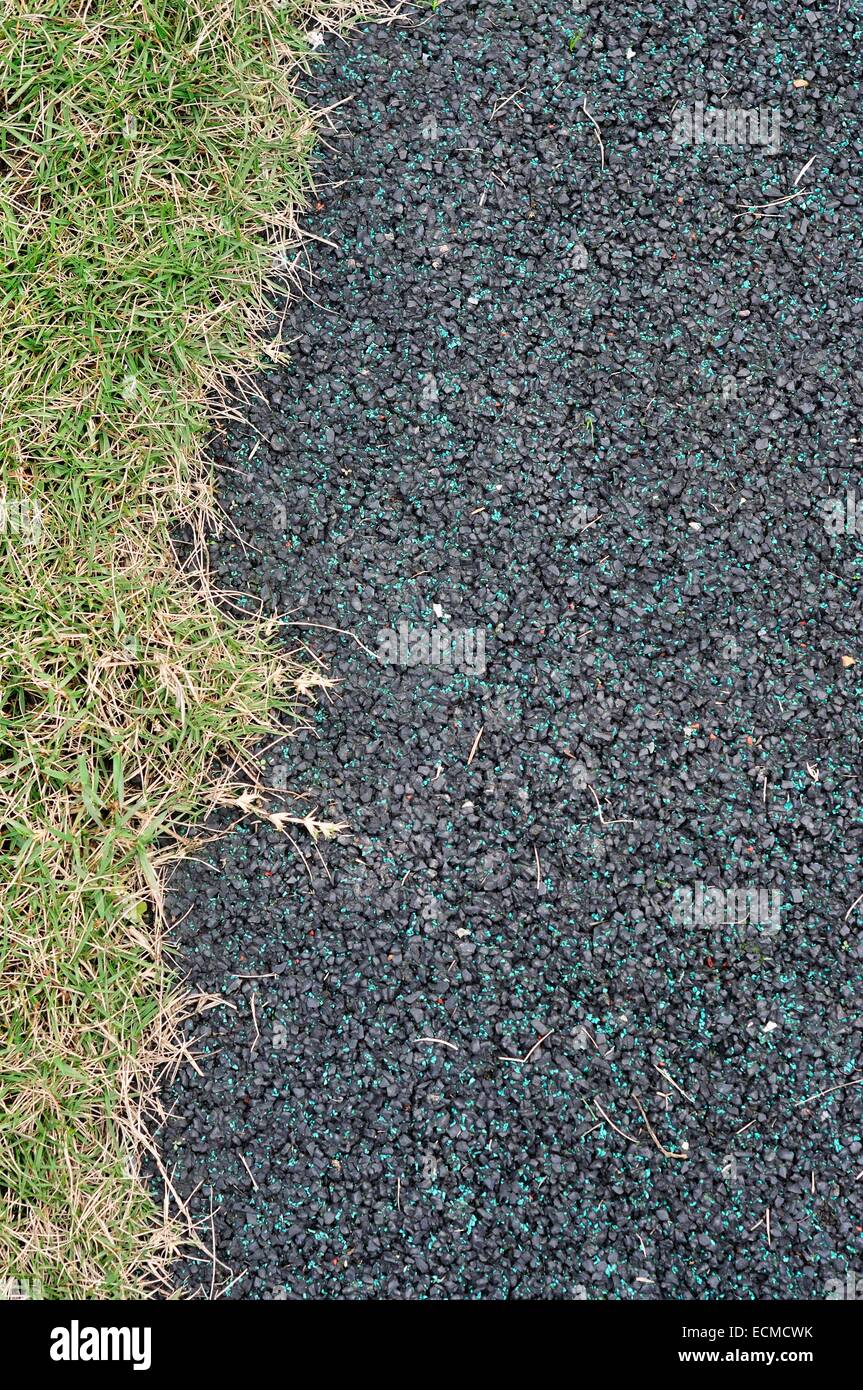 Texture della via di corsa il coperchio di gomma Foto Stock