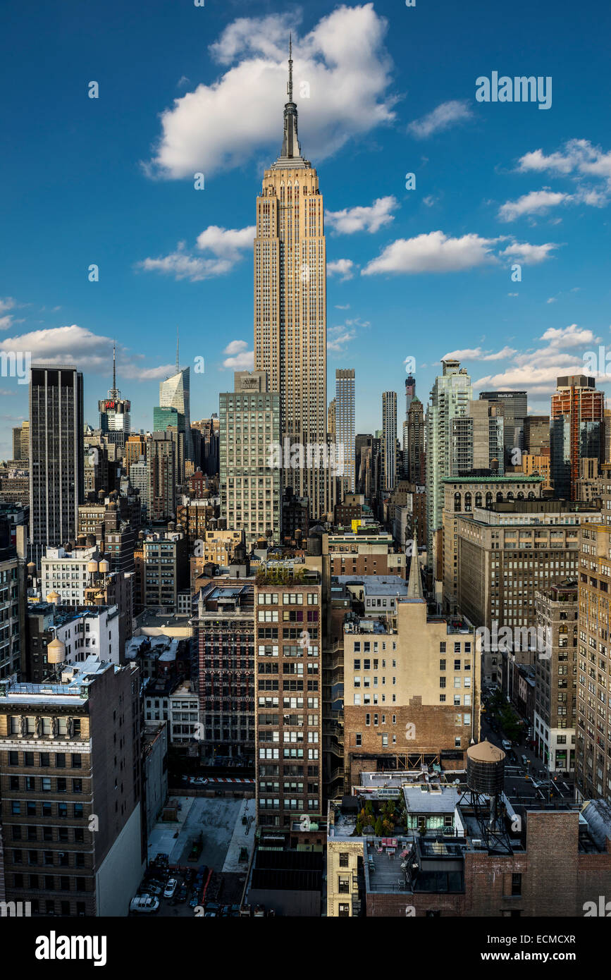 Empire State Building, Manhattan, New York, New York, Stati Uniti Foto Stock