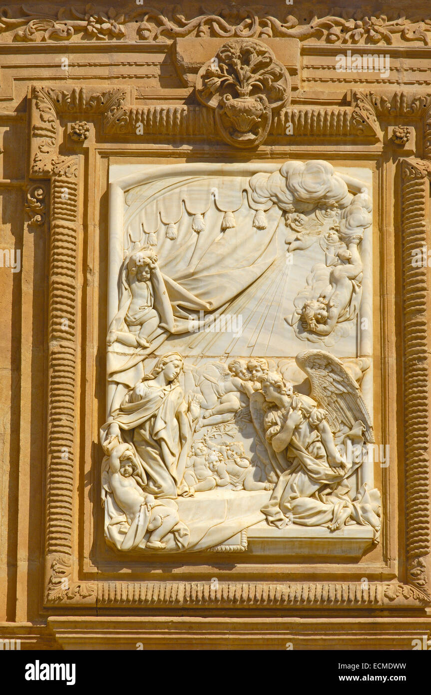 La facciata della Cattedrale di Guadix, XVI secolo, El Marquesado area, Granada, Spagna, Europa Foto Stock