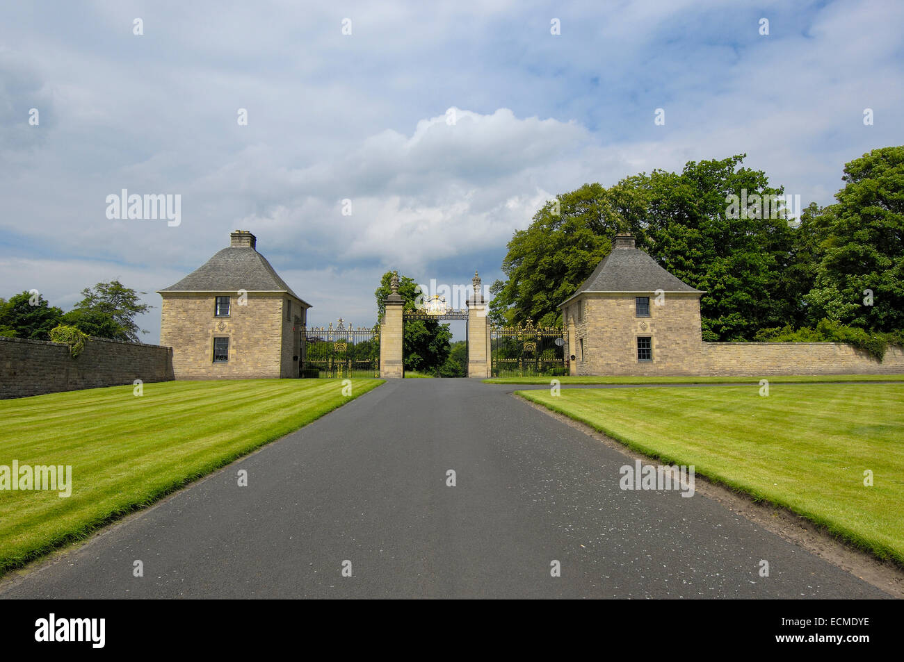 Il castello di pavimenti, a Kelso, Scottish Borders, Scotland, Regno Unito, Europa Foto Stock