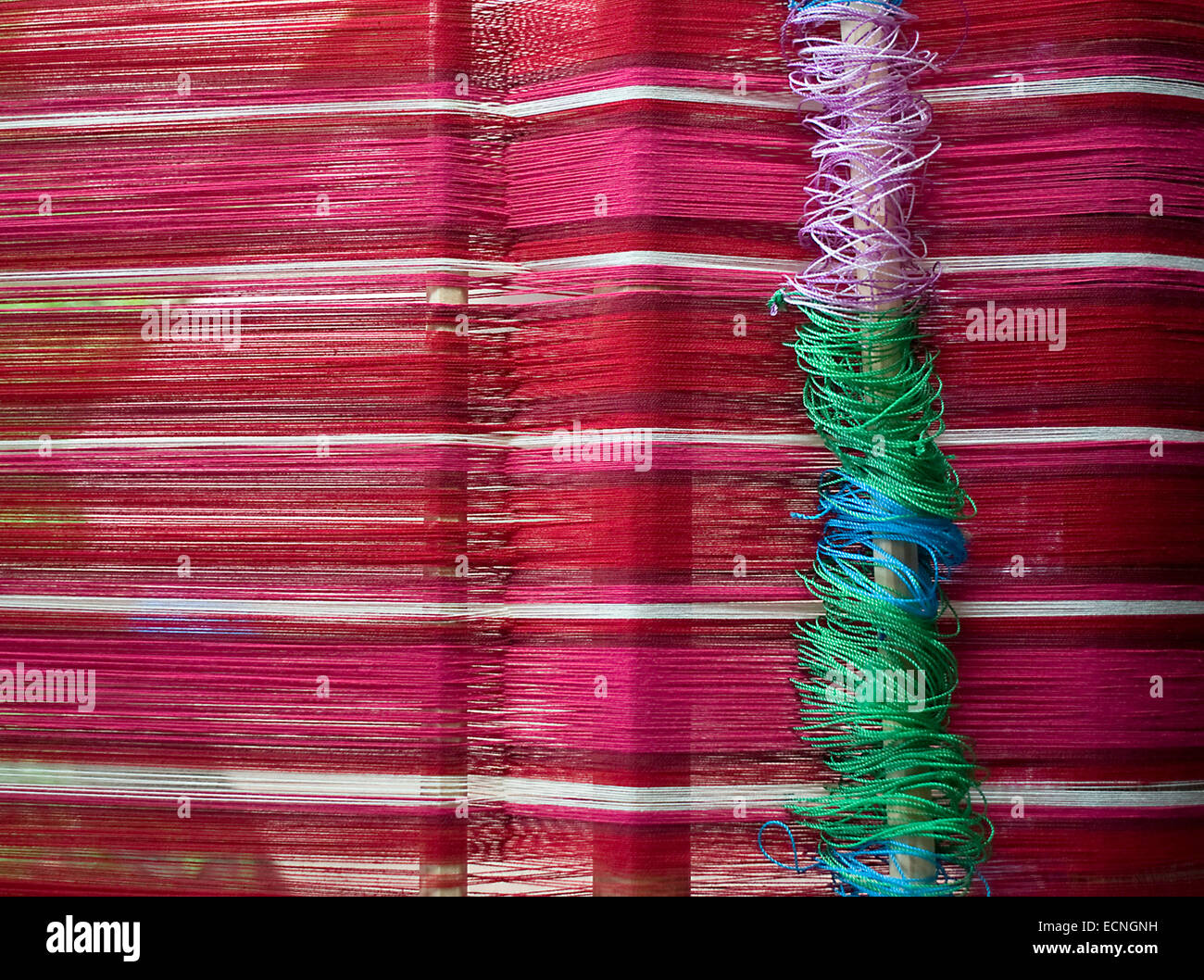 Fascetta posteriore in tessitura Panajachel, Guatemala. Foto Stock