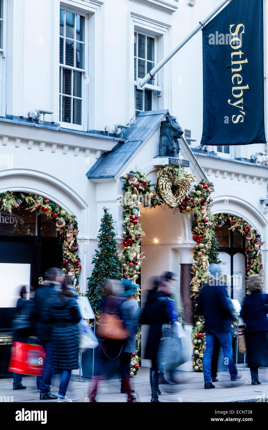 Sotheby's Auction House di New Bond Street a Londra, Inghilterra Foto Stock