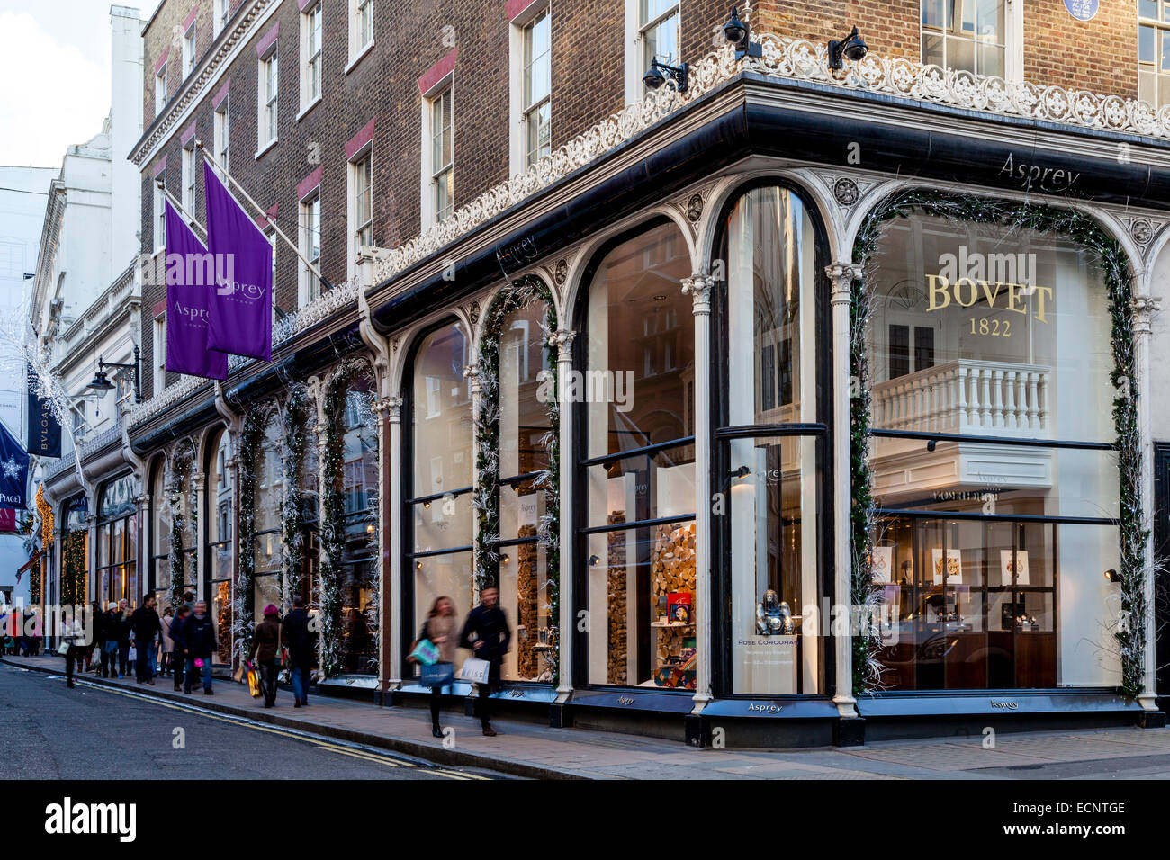 Il negozio Asprey In New Bond Street a Londra, Inghilterra Foto Stock