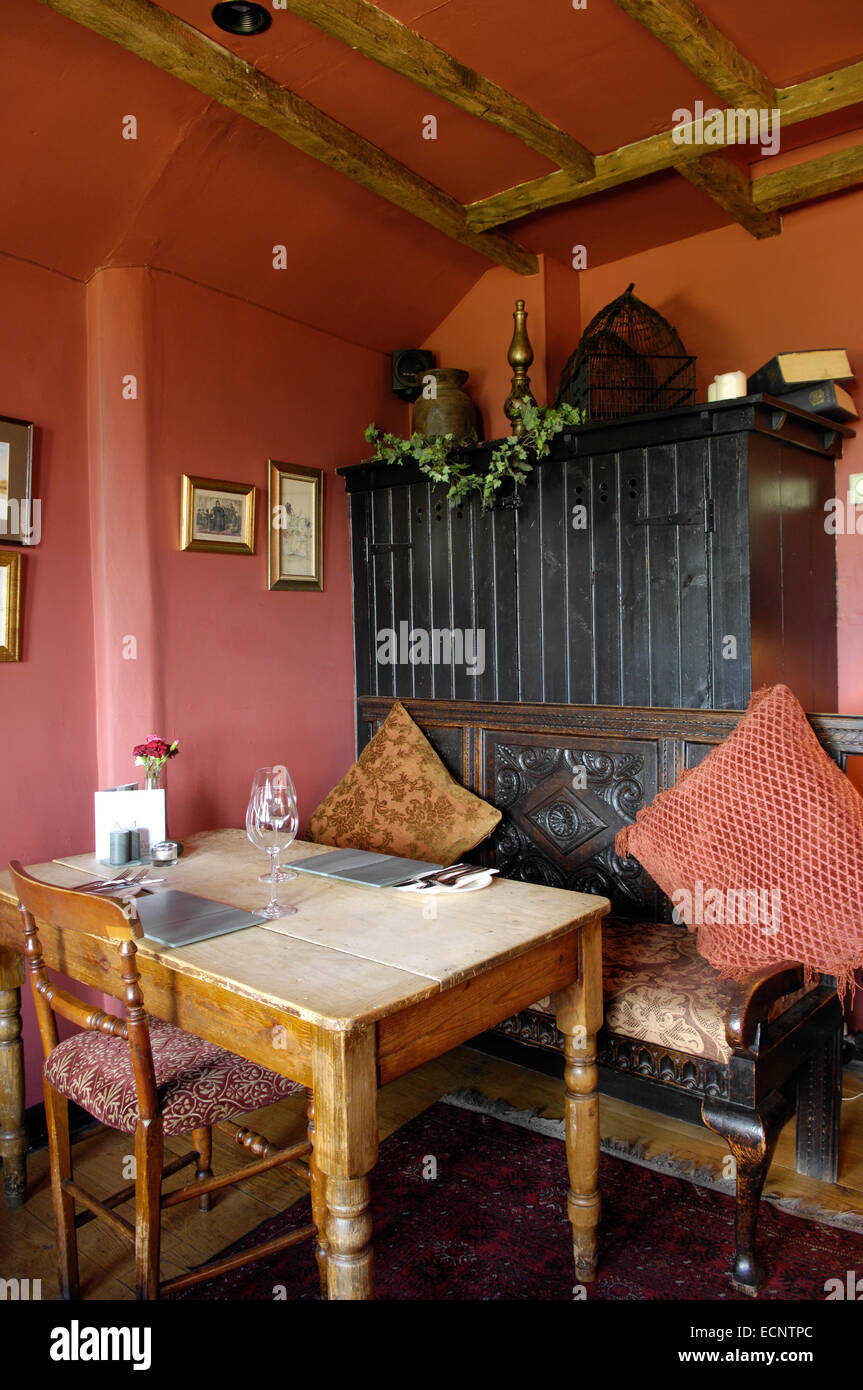 Sala da pranzo presso il muratore di braccia, Cumbria, Regno Unito Foto Stock