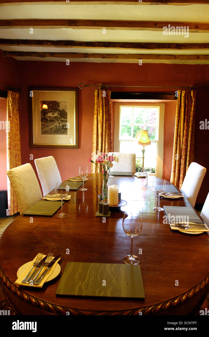 Sala da pranzo presso il muratore di braccia, Cumbria, Regno Unito Foto Stock