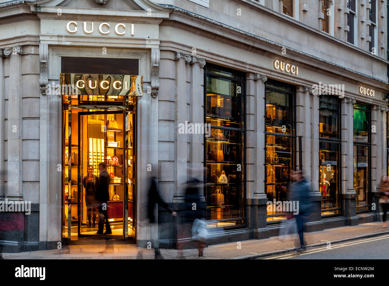 Il negozio di Gucci in Old Bond Street a Londra, Inghilterra Foto Stock