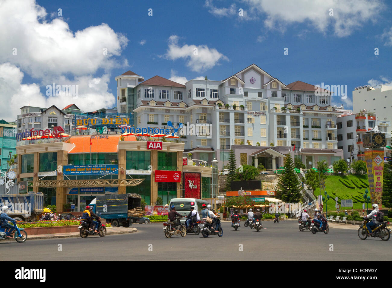 Panoramica della città di Da Lat, Vietnam. Foto Stock