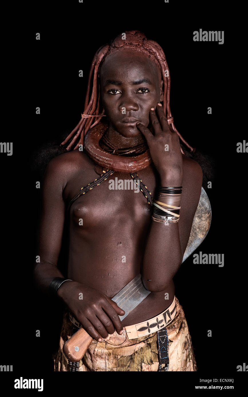 Donna di Himba Foto Stock