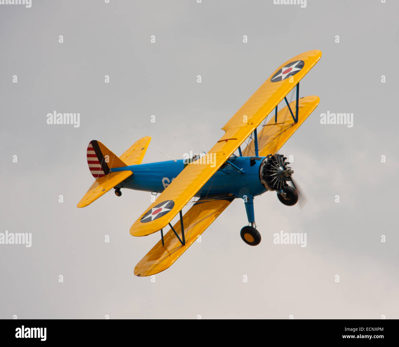 US Army Boeing biplano Stearman 699 Foto Stock