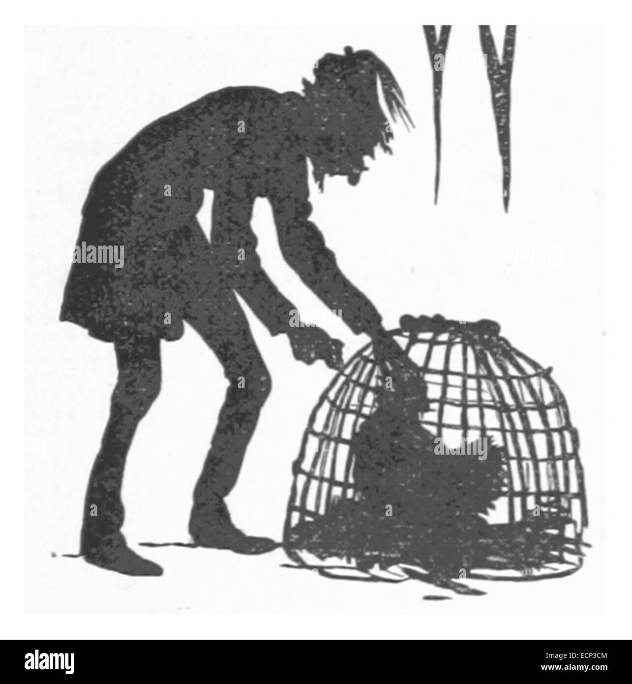 Un'illustrazione del 1885, pagina 553, di Harry Furniss. L'opera riflette probabilmente un commento satirico o sociale, tipico dello stile di Furniss durante la fine del XIX secolo. Foto Stock