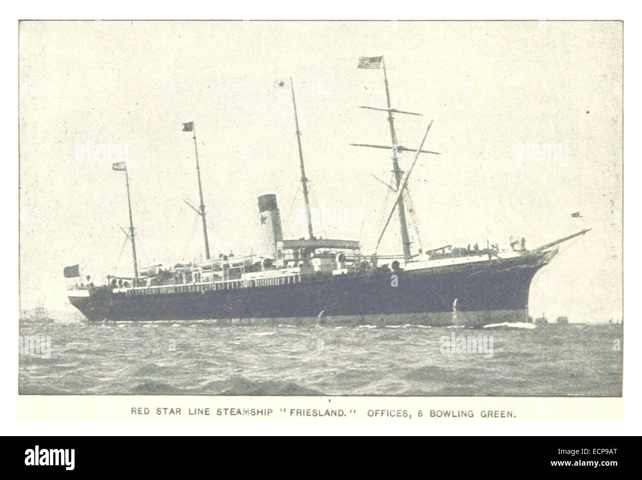 (Re1893NYC) PG094 RED STAR LINE STEAMSHIP FRISIA Foto Stock