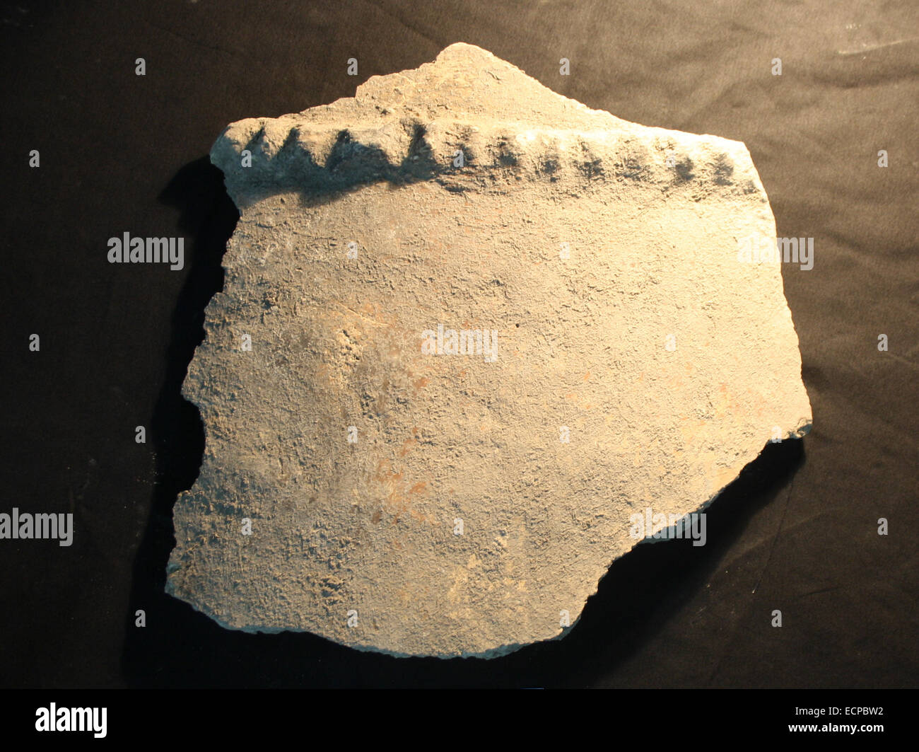 (141217) -- Gerusalemme, Dic 17, 2014 (Xinhua) -- Handout foto rilasciata da Israele la Autorità di Antichità del 16 dicembre, 2014, mostra un campionato vaso in ceramica datato a circa 5.800 A.C. Resti di 8.000-anno-vecchio olio d'oliva dissotterrato nel nord di Israele possono essere i più antichi noti uso di olio d'oliva del Mediterraneo, i ricercatori con le Autorità di Antichità Israele ha detto Mercoledì. I ricercatori hanno trovato decine di vasellame datata agli inizi del periodo calcolitico, o il sesto millennio A.C., durante lo scavo di recupero condotte tra il 2011 e il 2013 a En Zippori nella Bassa Galilea, prima Foto Stock