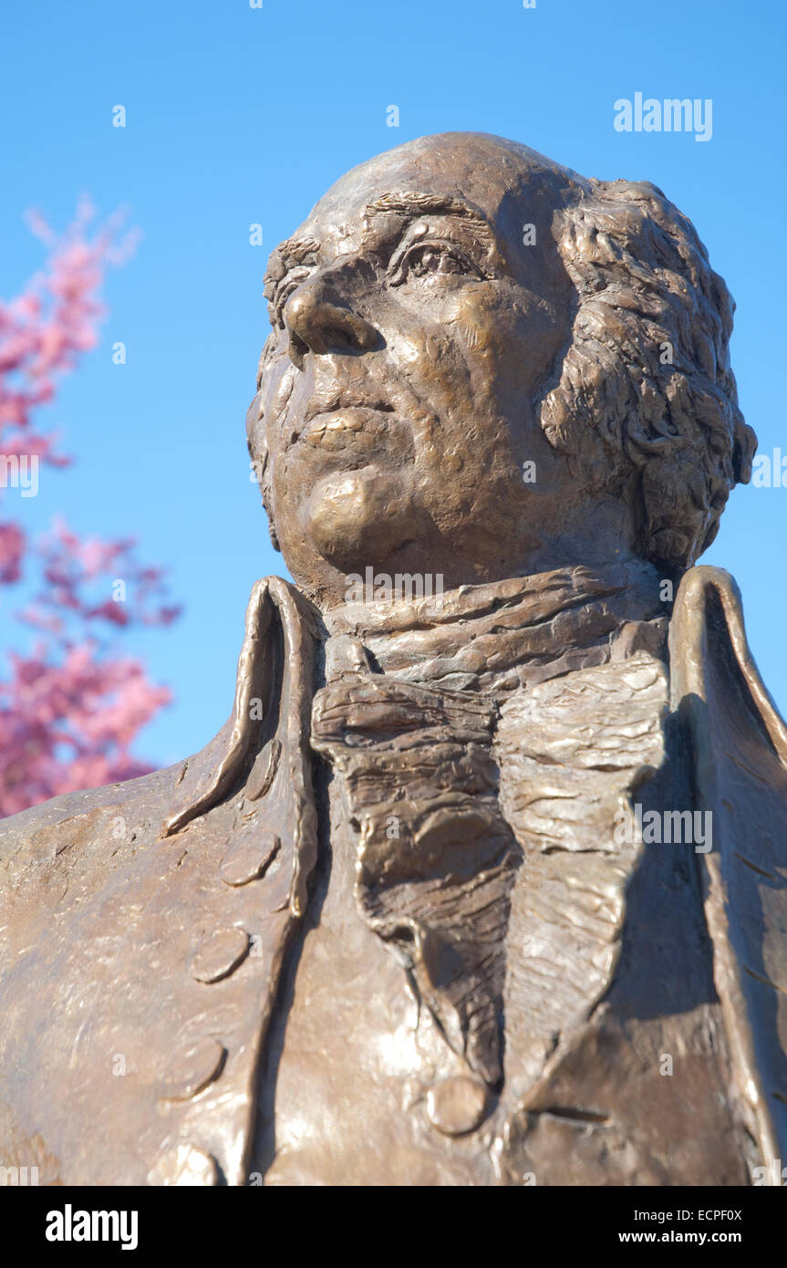 John Adams statua in Massachusetts Quincy Foto Stock