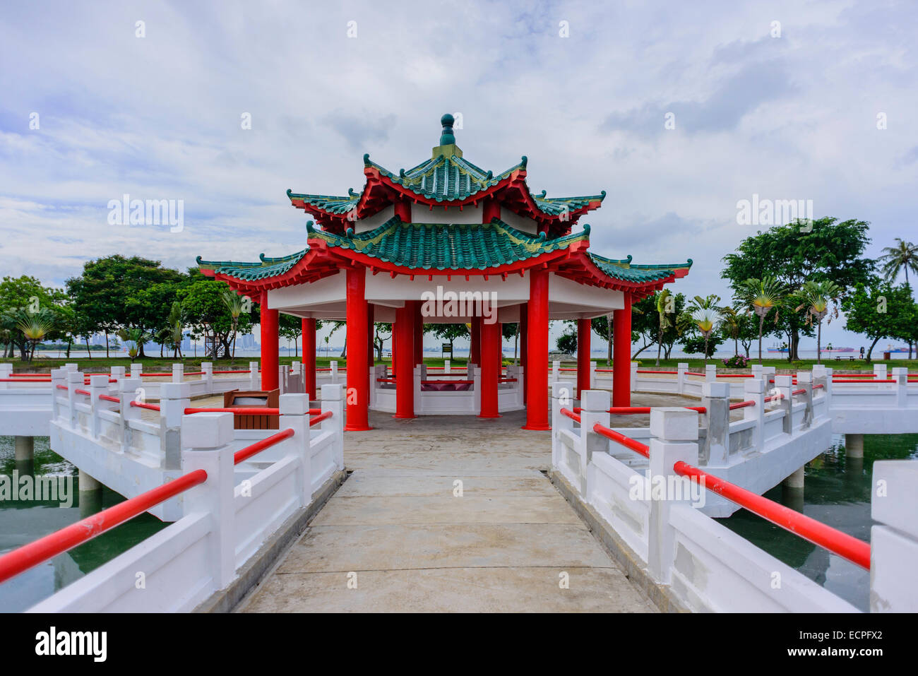 Giardino cinese all'Isola di Kusu in Singapore Foto Stock