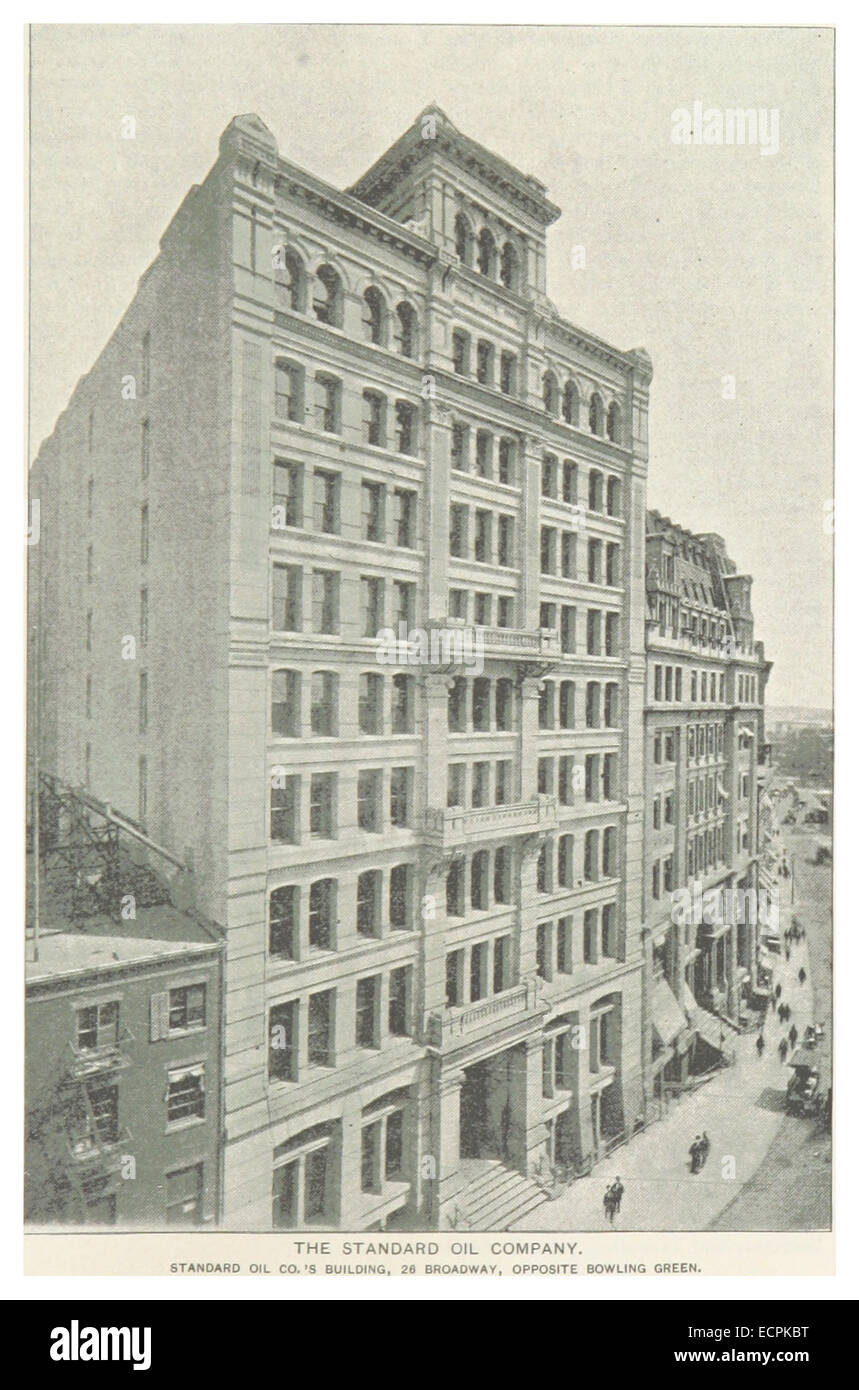 (Re1893NYC) PG923 La Standard Oil Company. La Standard Oil Co. La costruzione dell'edificio, 26 BROADWAY, opposta Bowling Green Foto Stock