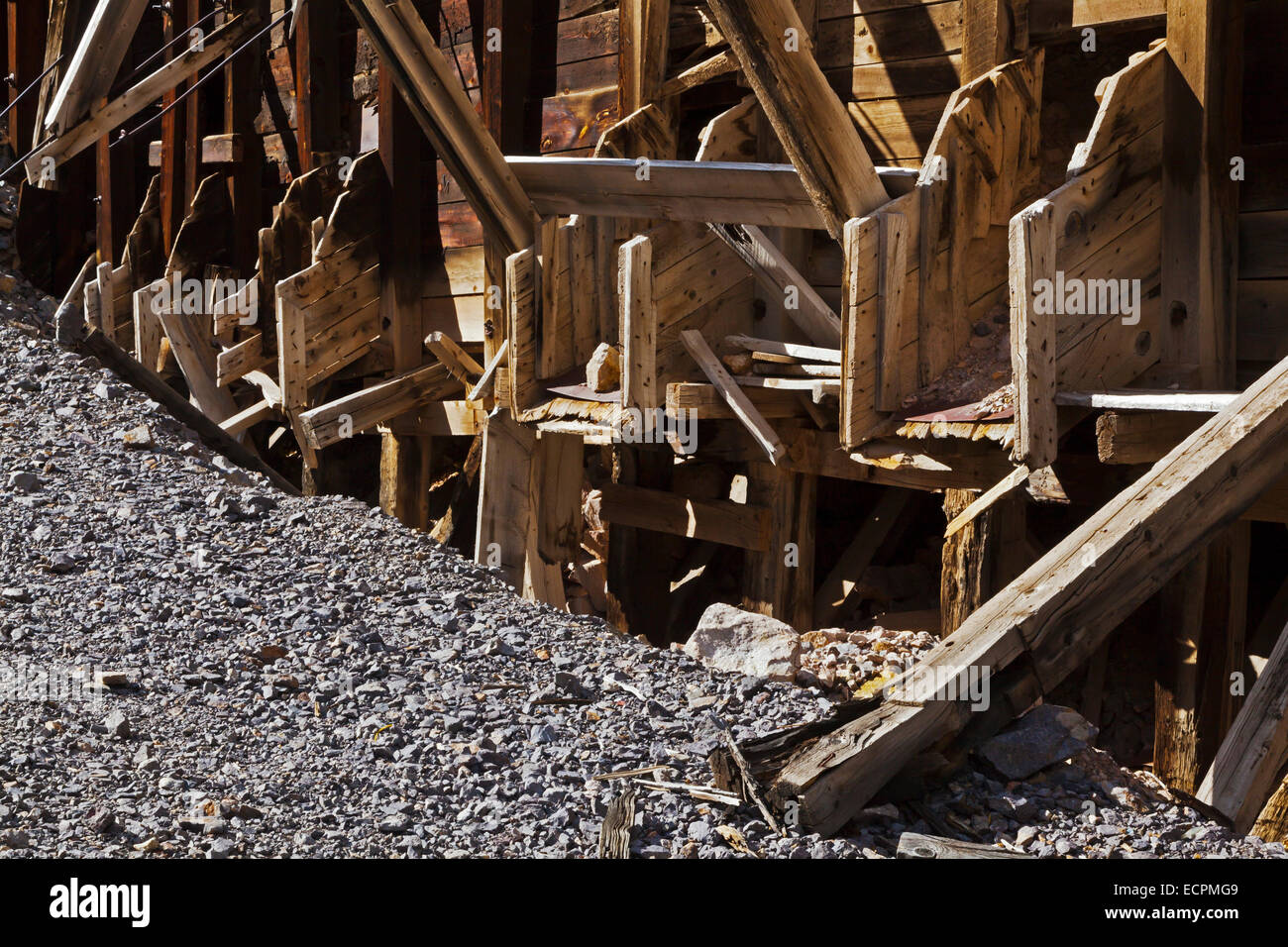 La miniera di ametista in CREEDE COLORADO, un argento città mineraria risalente alla metà del 1800. Foto Stock