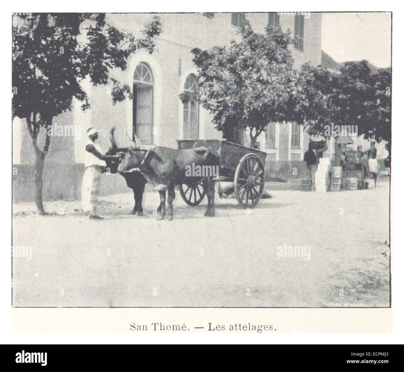 Questa illustrazione presenta carrozze trainate da cavalli, probabilmente del XIX secolo, che mostrano i metodi di trasporto e le pratiche sociali dell'epoca. Foto Stock