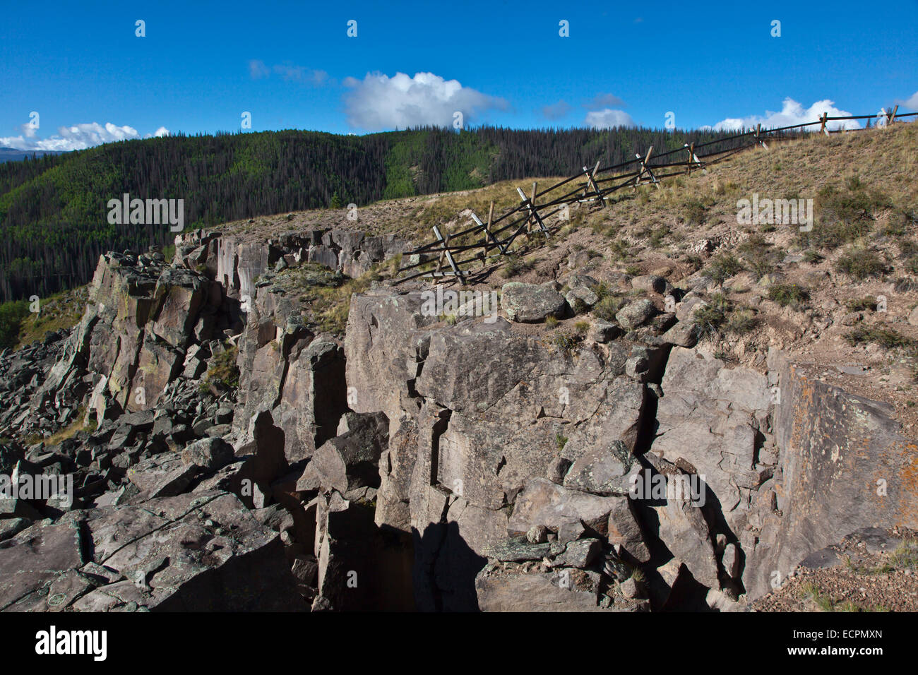 Nord Clear Creek Gorge nelle montagne di San Juan a Southern Colorado Foto Stock