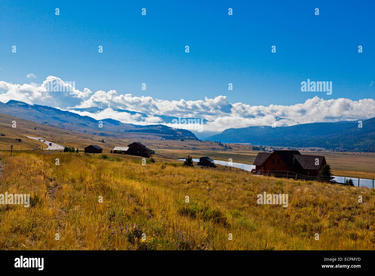 Un grande ranch di bestiame nel Rio Grande Valley - Southern Colorado Foto Stock