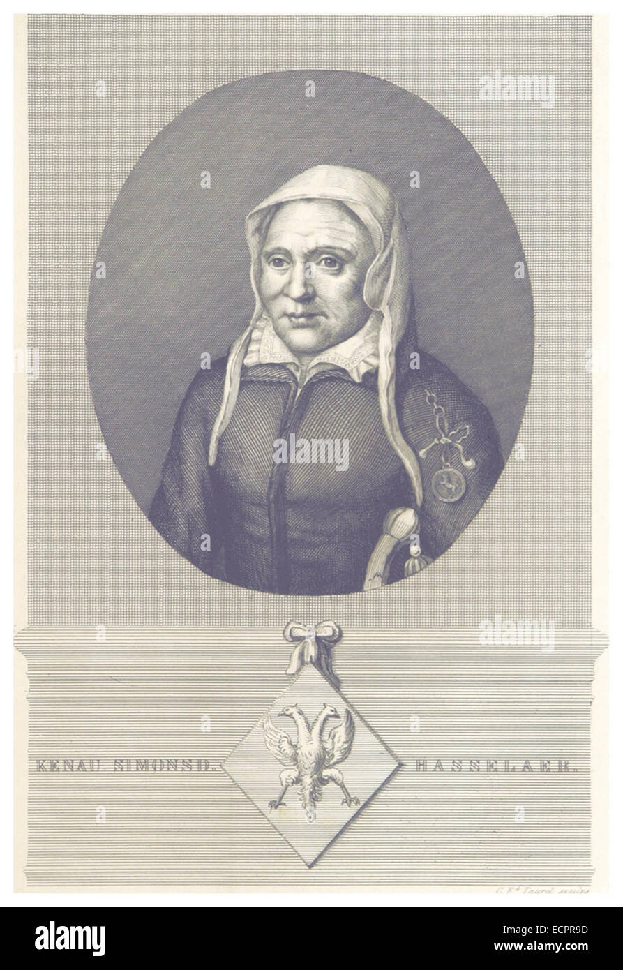 Questa illustrazione del 2006 di Arend raffigura Kenau Simonsd. Hasselaer, enfatizzando il suo ruolo nella storia, in particolare nella resistenza olandese durante il XVI secolo. Foto Stock