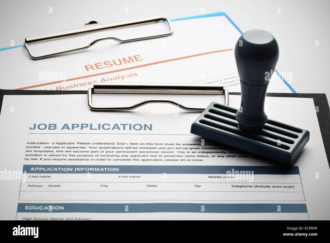 Approvato per il nuovo lavoro Foto Stock