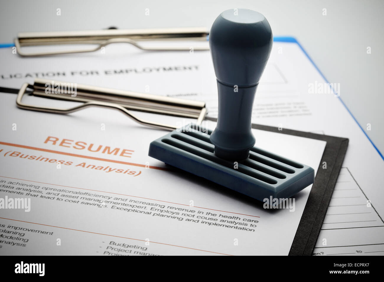 Approvato per il nuovo lavoro Foto Stock