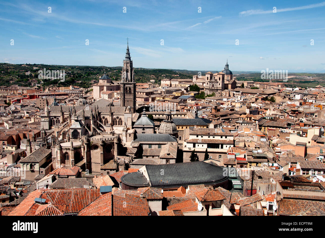 Skyline Toledo Spagna città spagnola nel centro storico della città Foto Stock