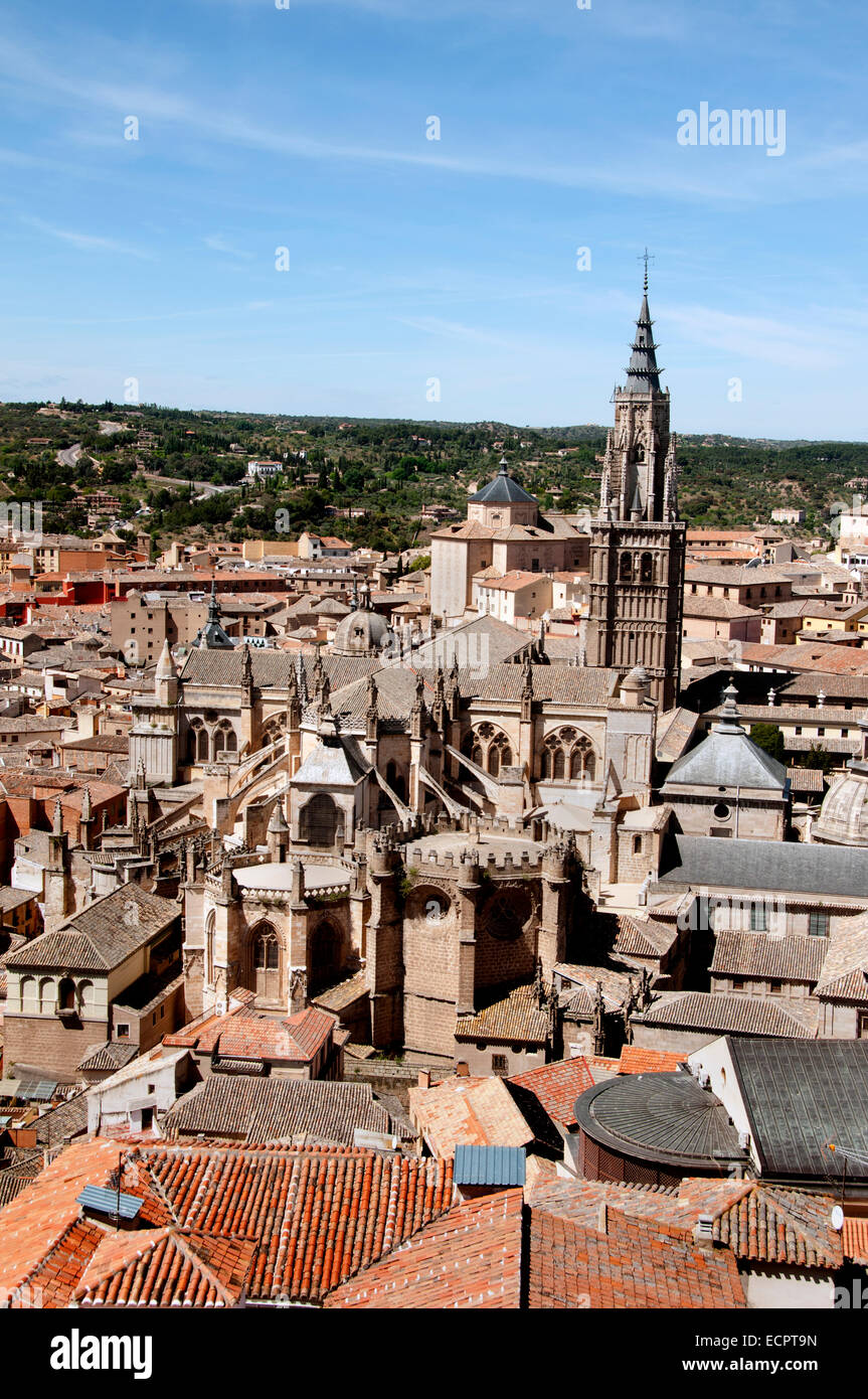 Skyline Toledo Spagna città spagnola nel centro storico della città Foto Stock