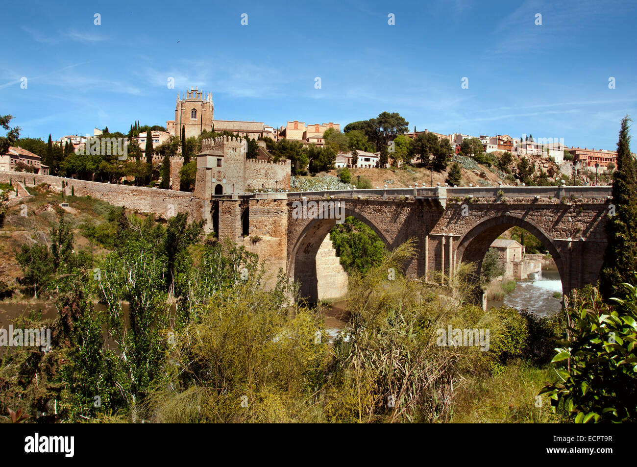 Skyline Toledo Spagna città spagnola nel centro storico della città Foto Stock