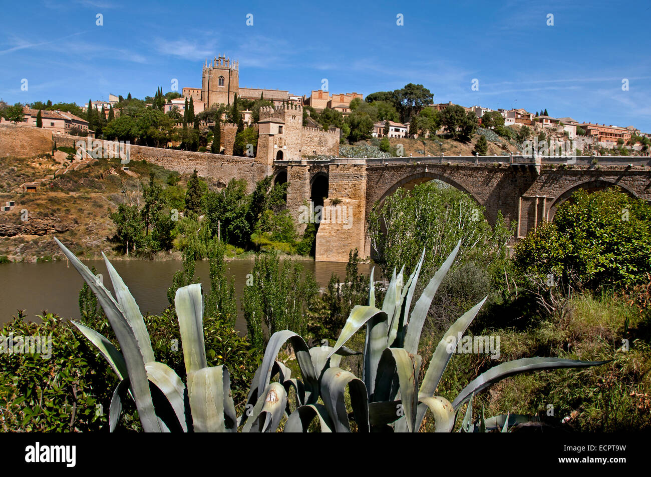 Skyline Toledo Spagna città spagnola nel centro storico della città Foto Stock
