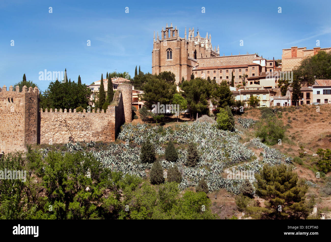 Skyline Toledo Spagna città spagnola nel centro storico della città Foto Stock