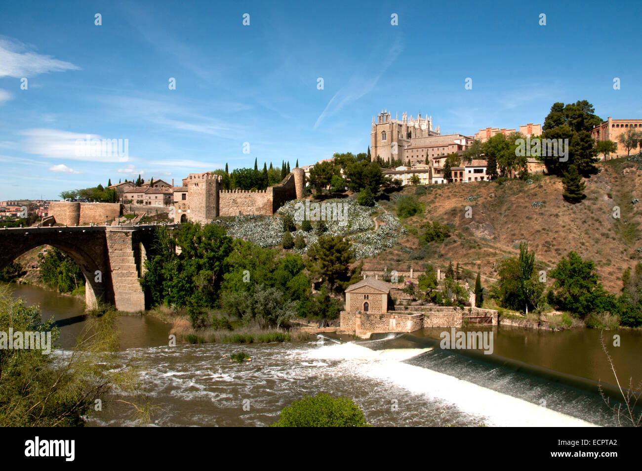 Skyline Toledo Spagna città spagnola nel centro storico della città Foto Stock