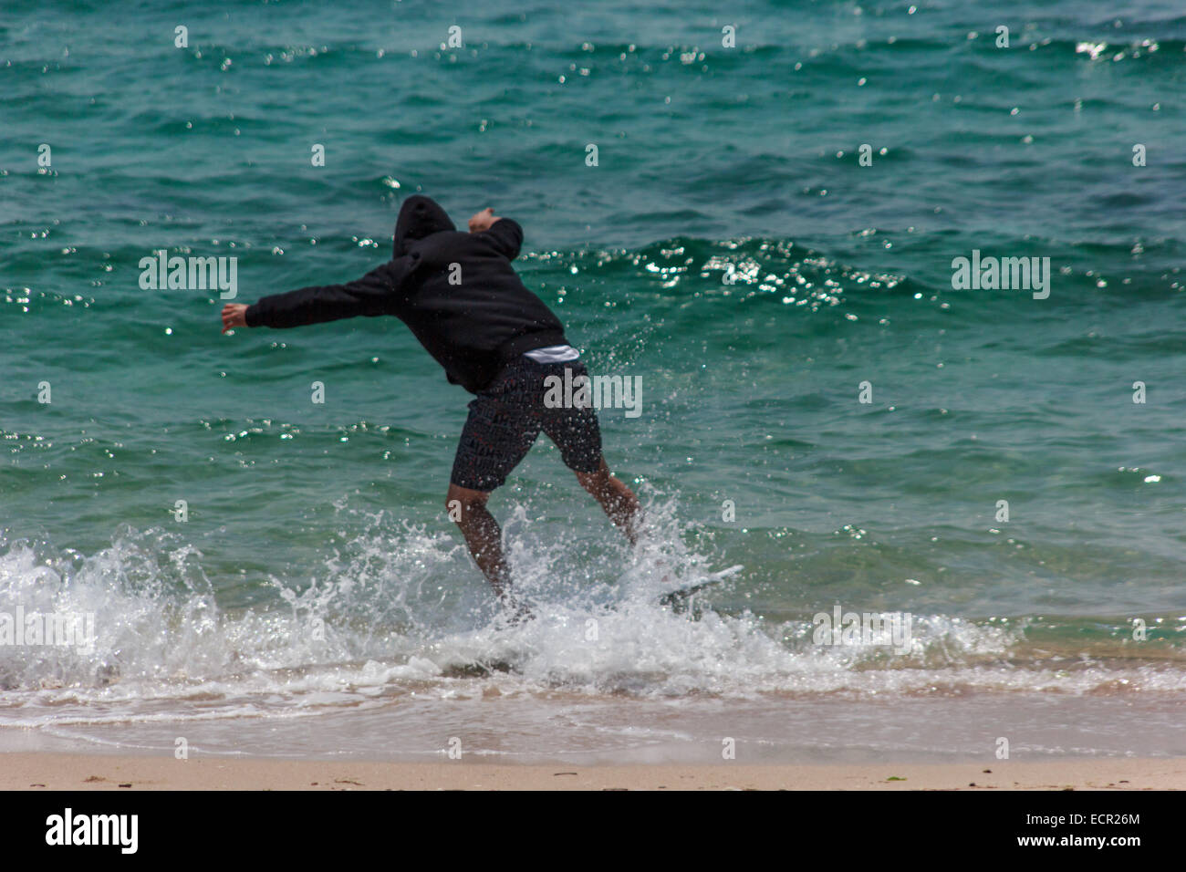 Skimboarding Foto Stock