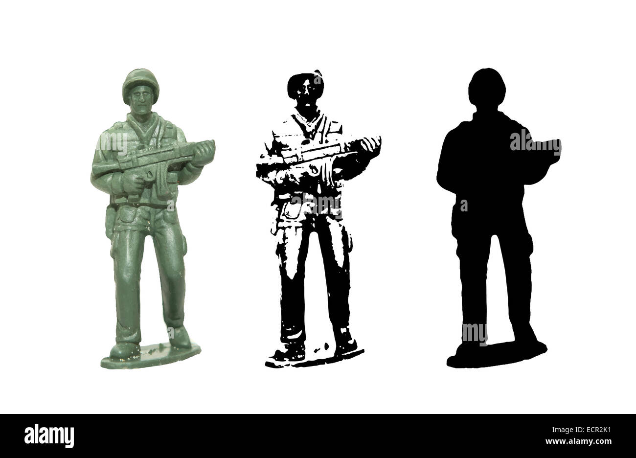 Giocattolo di plastica soldato Foto Stock