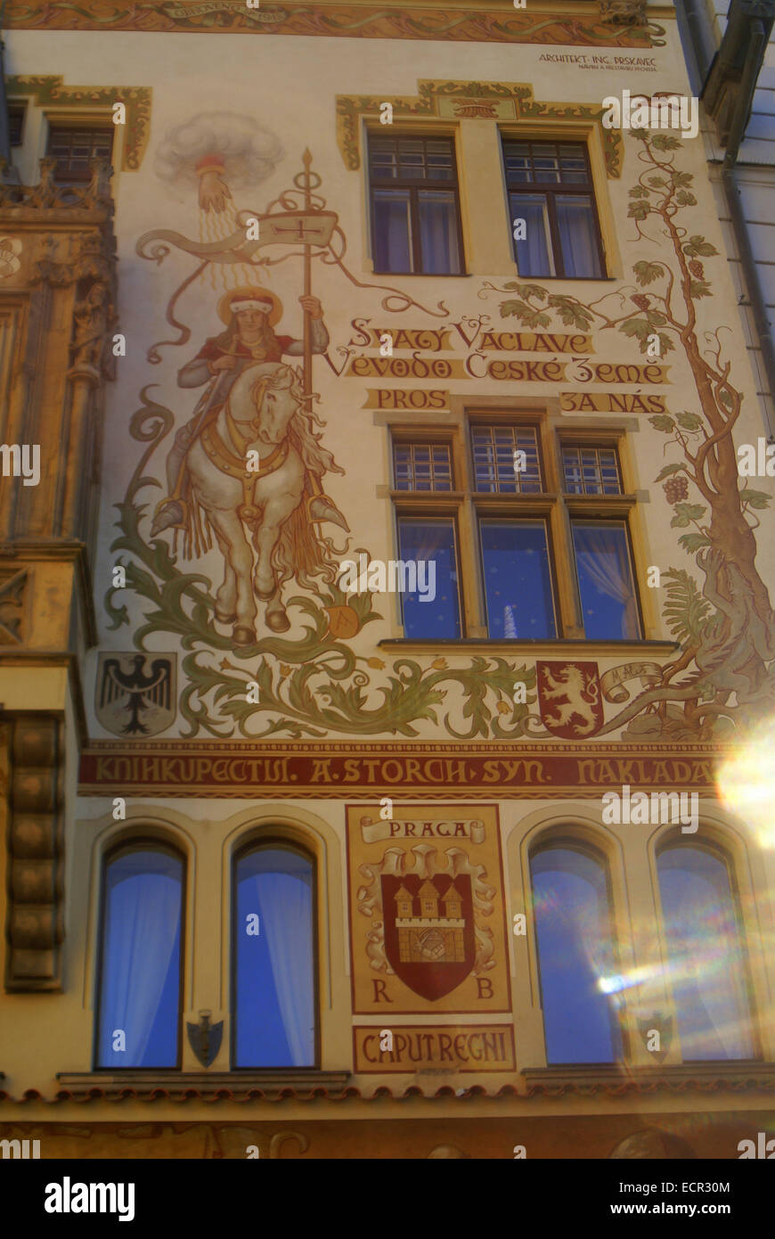 Una varietà di punti di vista in ed intorno al vecchio e nuovo Praga mostra la pittoresca e aspetti storici della città antica. Foto Stock