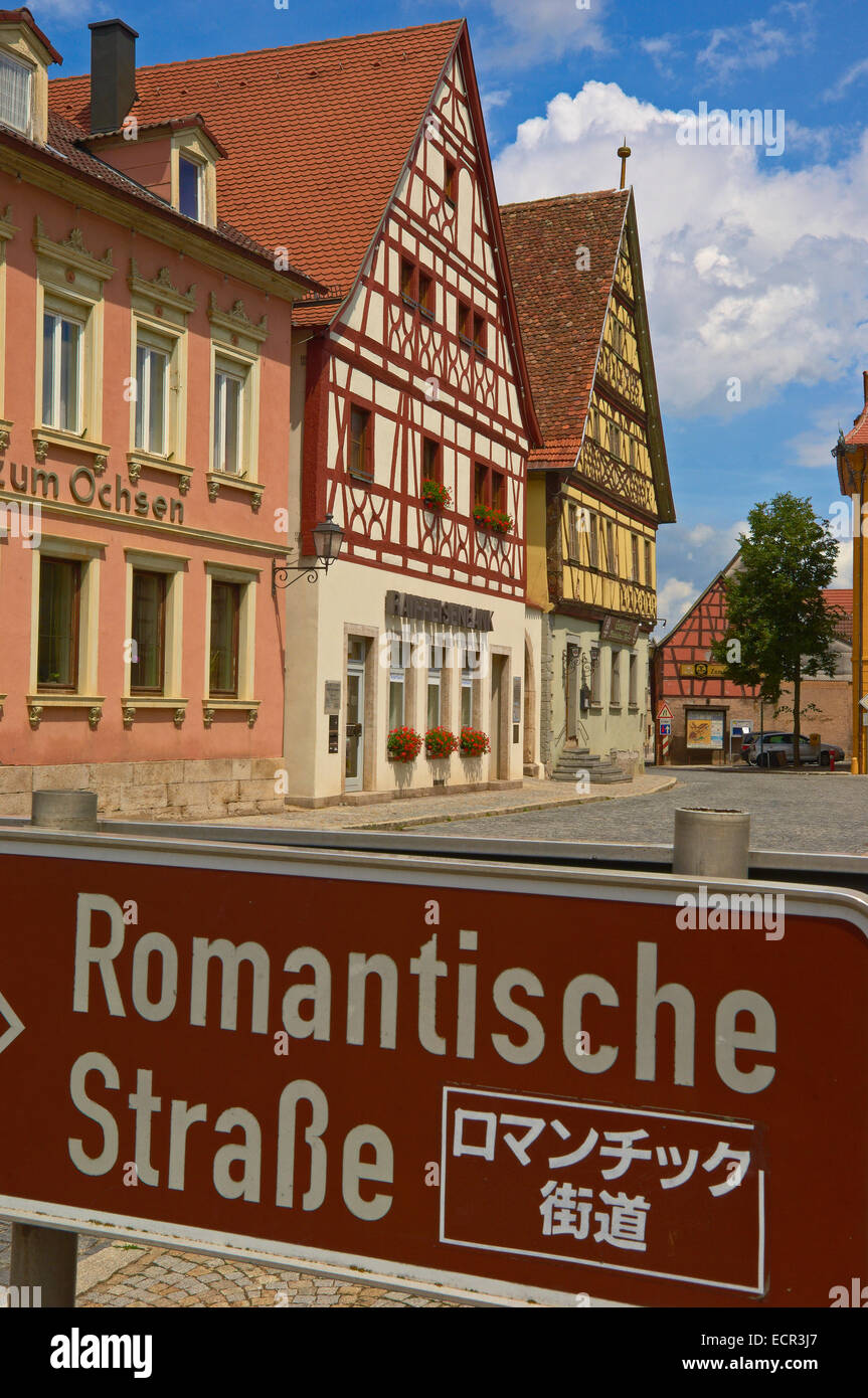 Rottingen, Romantische Strasse (la strada romantica), Franconia, Baviera,  Germania, Europa Foto stock - Alamy