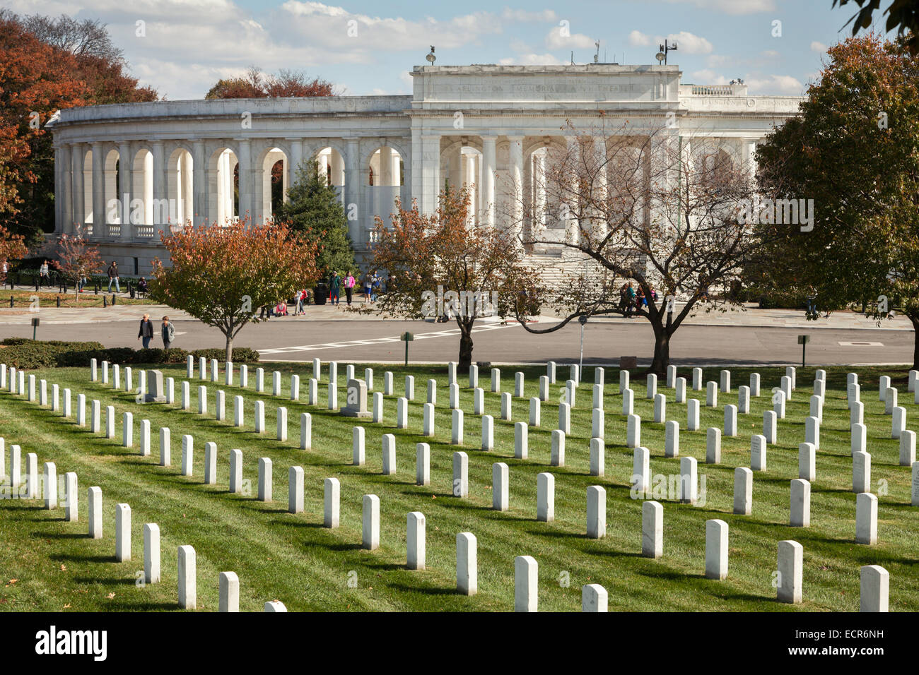 Arlington Memorial Anfiteatro al Cimitero Nazionale di Arlington, Virginia Foto Stock