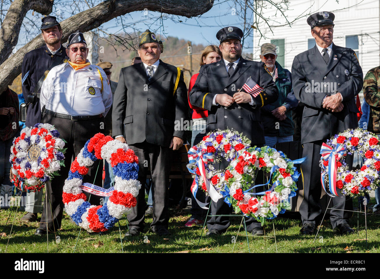 Veterani a veterani giorno servizi, Cobleskill, Schoharie County, New York, Stati Uniti d'America Foto Stock