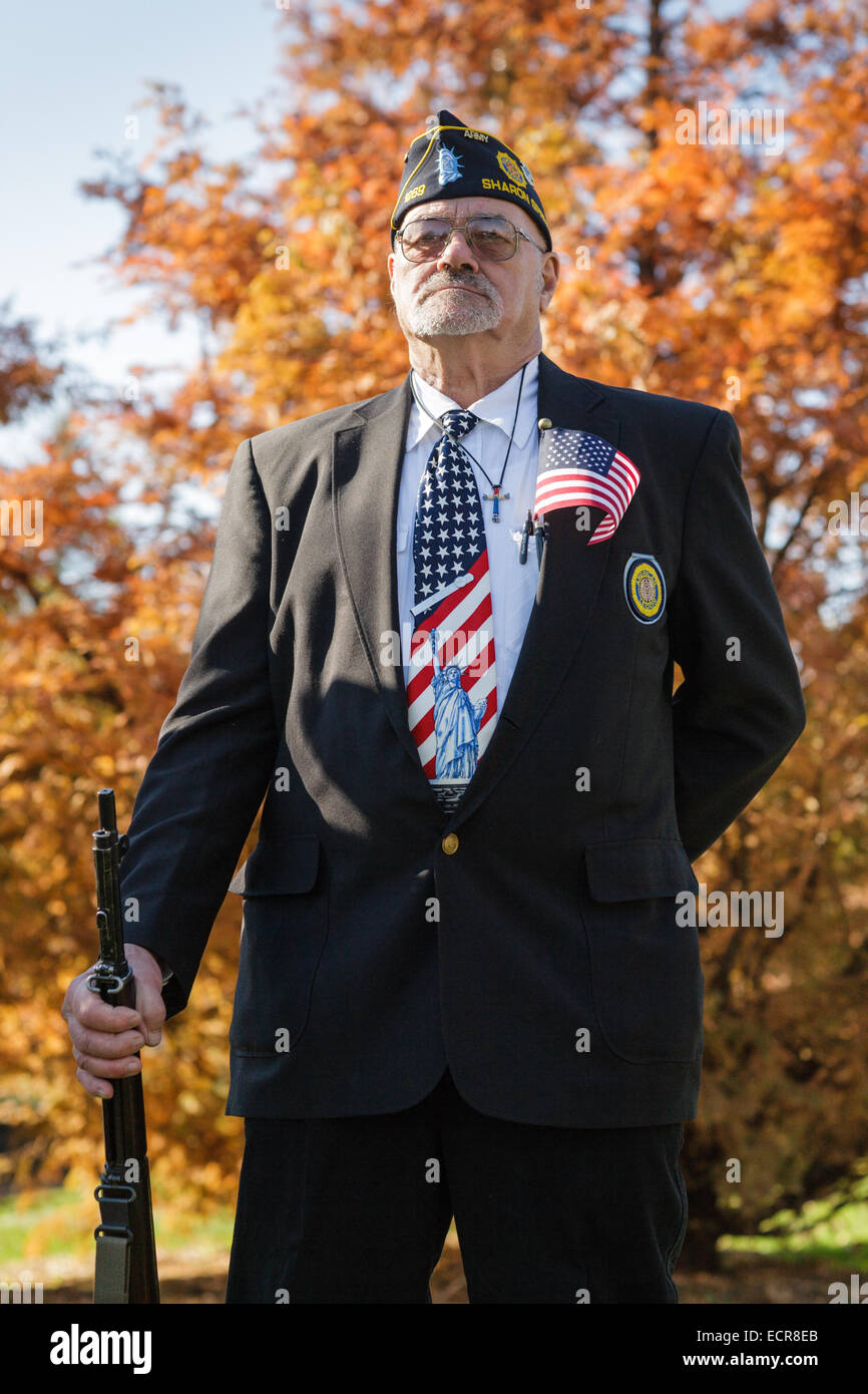 Veterano a veterani giorno servizi, Cobleskill, Schoharie County, New York, Stati Uniti d'America Foto Stock