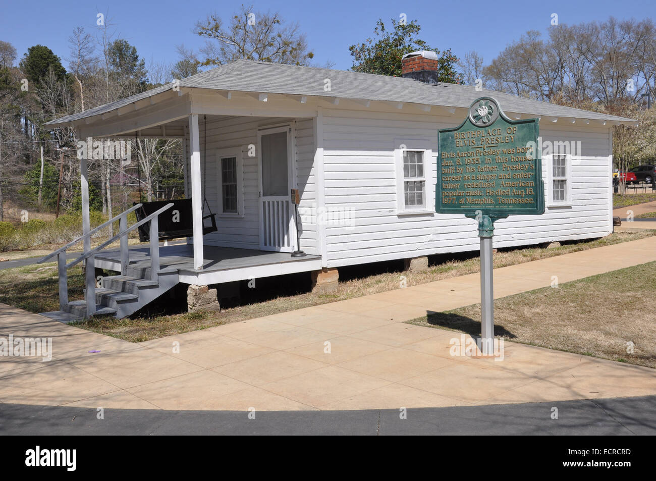 Casa dove Elvis Presley nacque a Tupelo, Mississippi Foto Stock