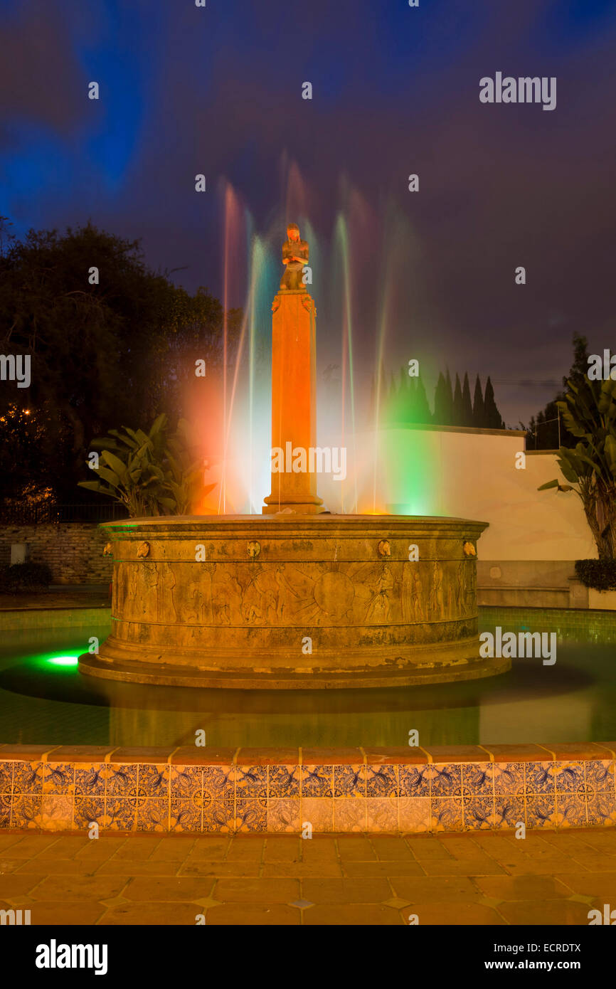 La fontana elettrica, Beverly Hills, Los Angeles, California, Stati Uniti d'America Foto Stock